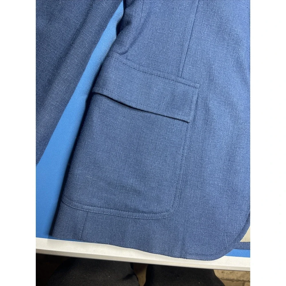 Vintage Pendleton Sport Coat Blazer Mens 44 Blue Wool Two Button‎ Elbow Patches